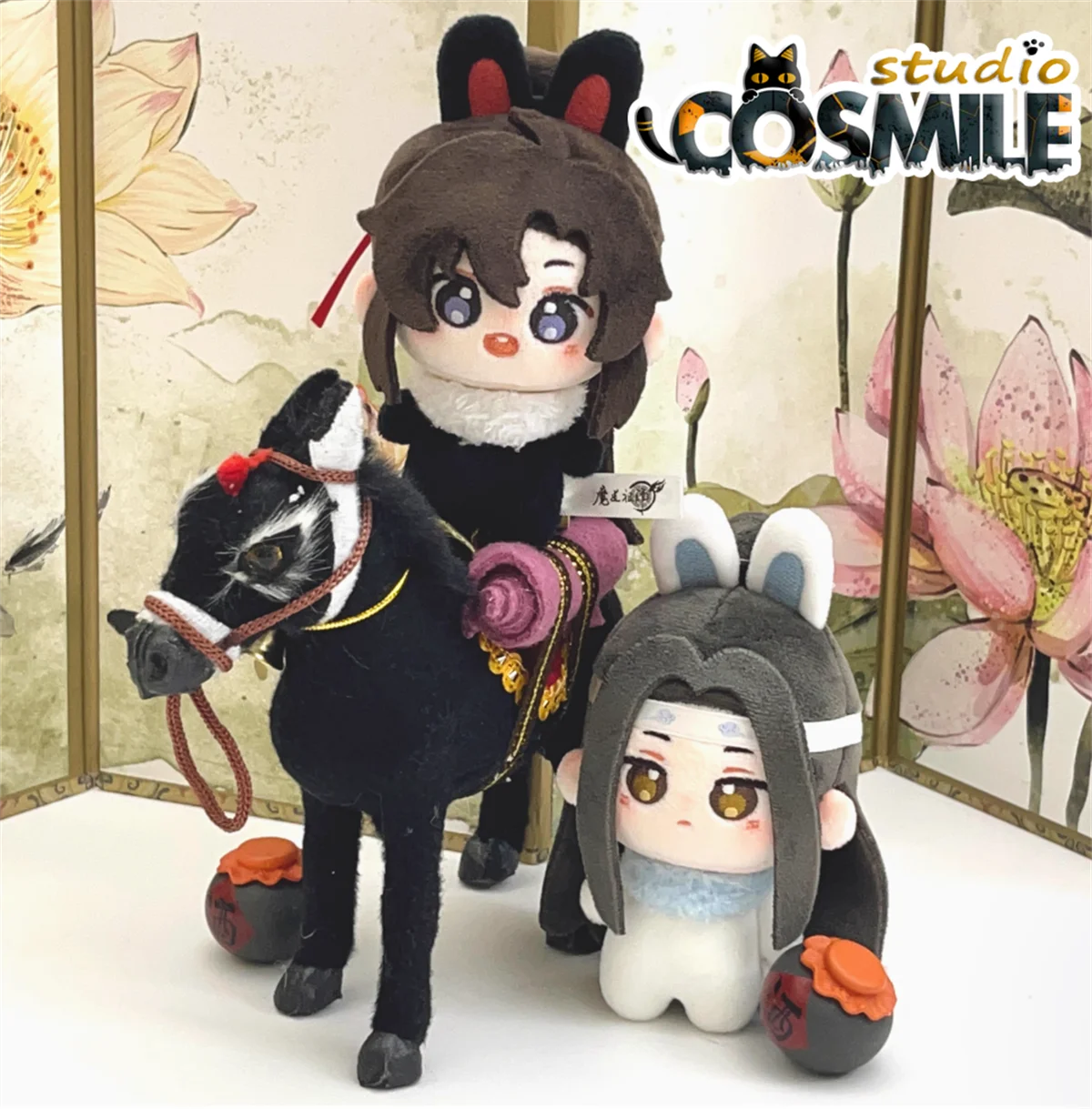 악마 재배의 그랜드 마스터 MDZS Mo Dao Zu Shi Lan Wangji Wei Wuxian 플러시 인형 봉제 인형 10cm 인형 장난감 KZ