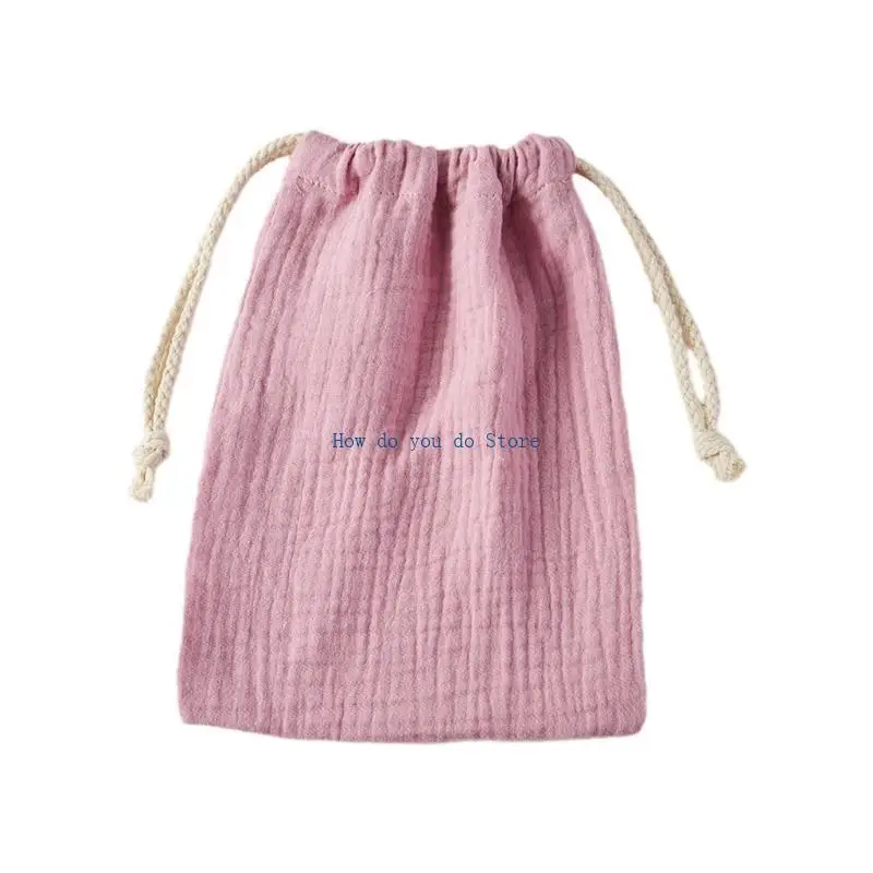 19QF القطن الرضع حقيبة التخزين في الهواء الطلق حاملات حفاضات الطفل بلون الرباط حقيبة المحمولة كيس التخزين 24x18cm #2