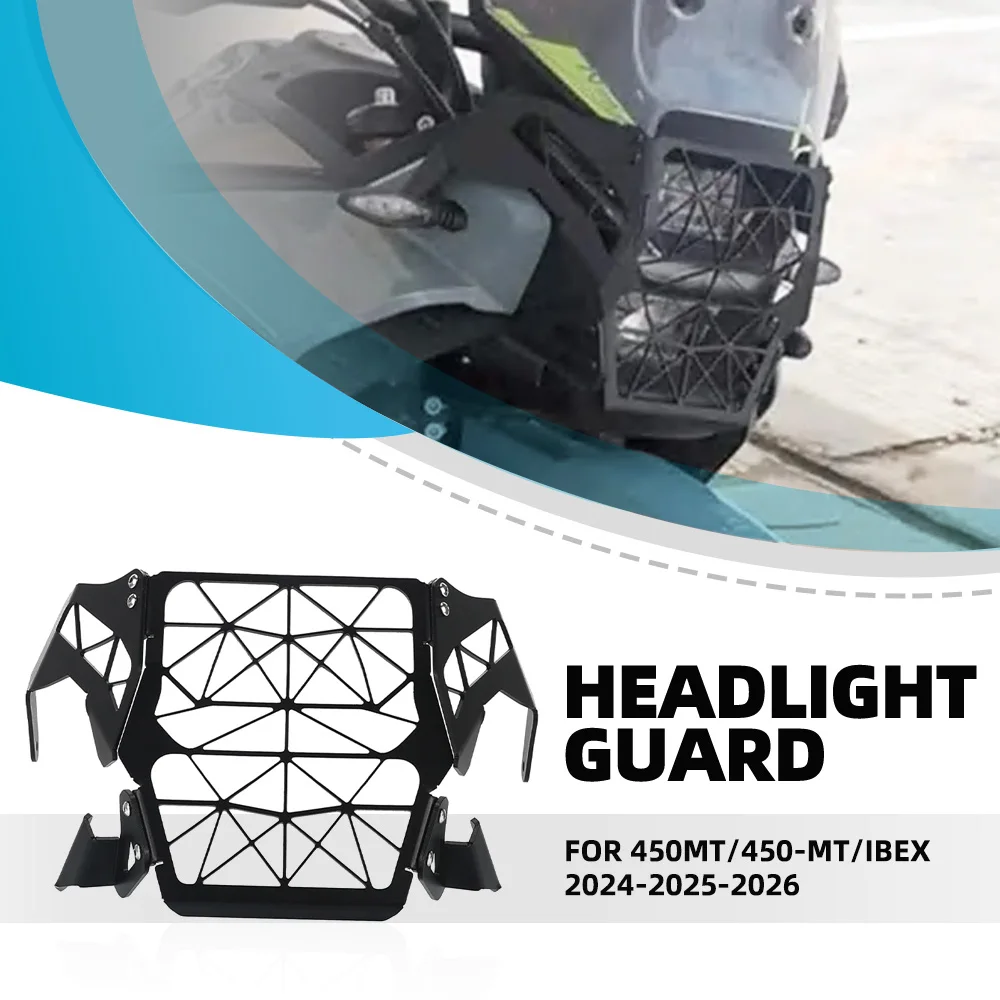 

FOR CFMOTO 450MT/450-MT/IBEX 2024-2025-2026 Motorcycle T5-5754 Aluminium Headlight Guard Shield Protector Accessories 450 MT