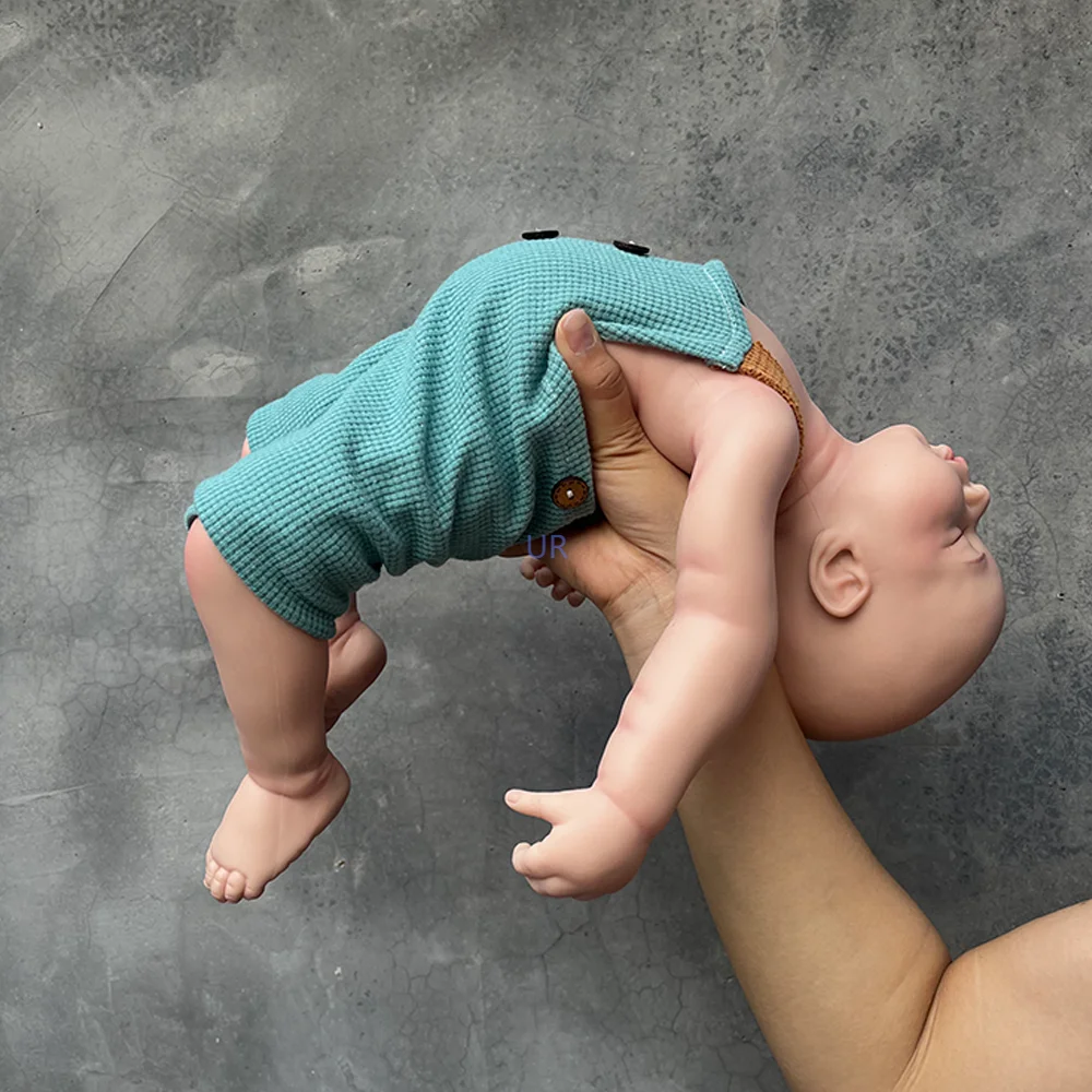 Superzachte mollige 20" platina siliconen herboren babypop Loulou Marshmallow ongeverfd handgemaakt pasgeboren meisje voor collectiecadeau