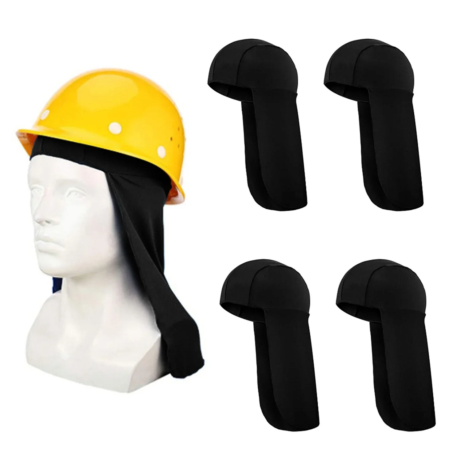 Cooling Cap Elastic Sun Shade Hat Neck Shield Plastic Hard Hat Neck Shade Elastic UV Protection Neck Protector Cycling Caps