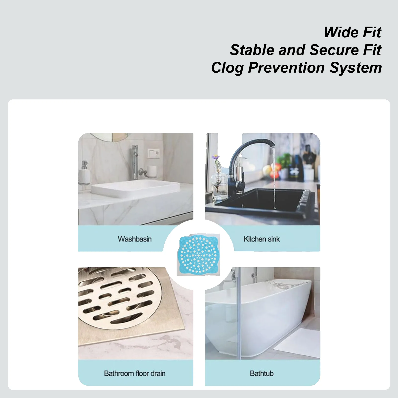 

Drain Hair Catcher Sticker Anti-Clogging 30 Pieces Shower Drain Cover Hair Catcher Sticker For Apartment Rental House Kitchen