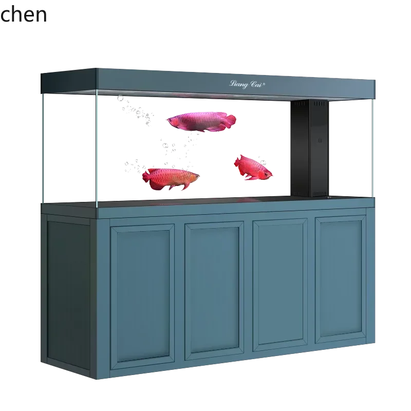 

XL fish tank large aquarium household living room ultra-white glass bottom fish tank