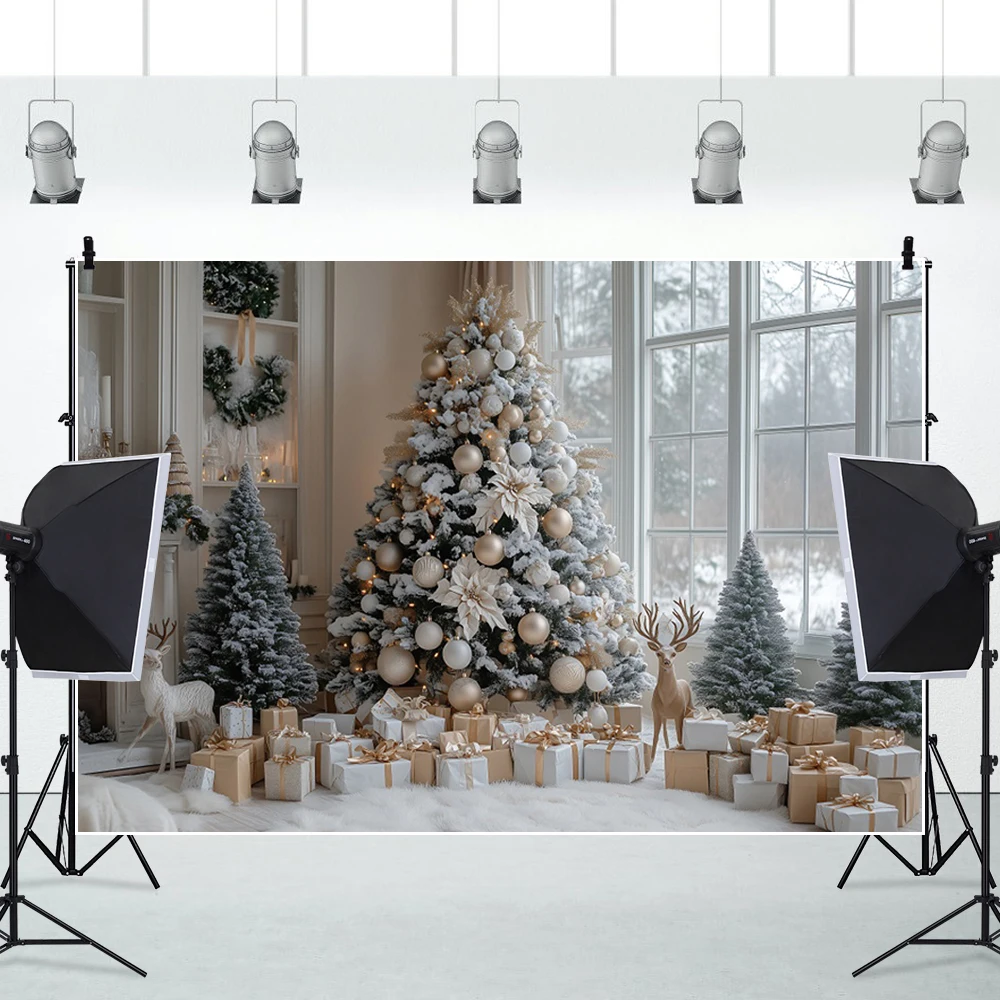 خلفية تصوير كريسماس سعيد ، مشهد داخلي ، صورة طفل ، لافتة ضوئية ، ديكور نافذة عيد الميلاد ، مدفأة ، خلفيات