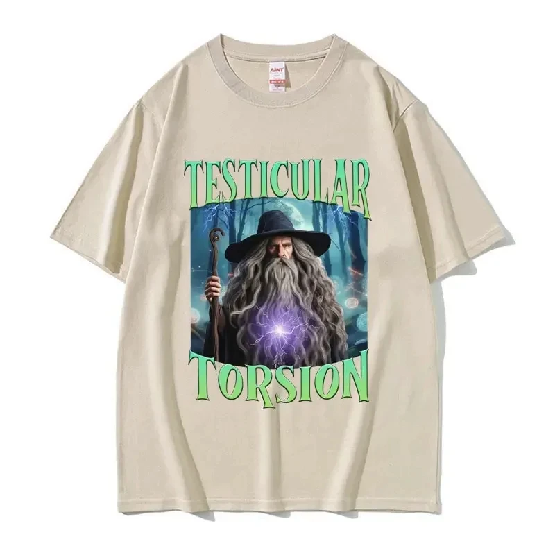 Shadow Wizard Funny T Shirt Testicular Torsion Meme Graphic Tee Shirt Men Women Retro Gothic Oversized Short Sleeve T-shirt Tops