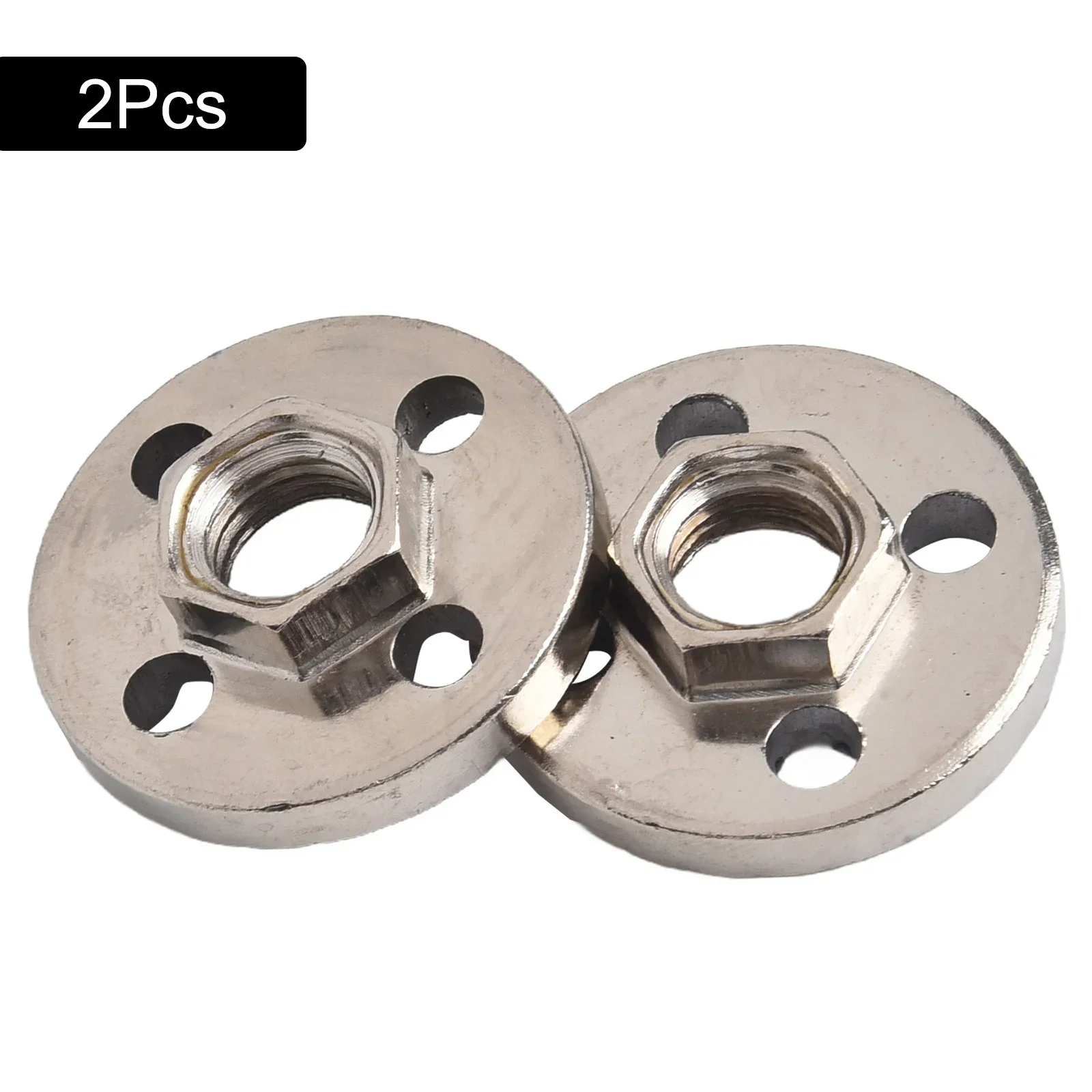 2pcs Angle Grinder Flange Nut Inner Outer Round Metal Pressure Plate Angle Grinder Fitting Angle Grinder Pressure Plate Tools