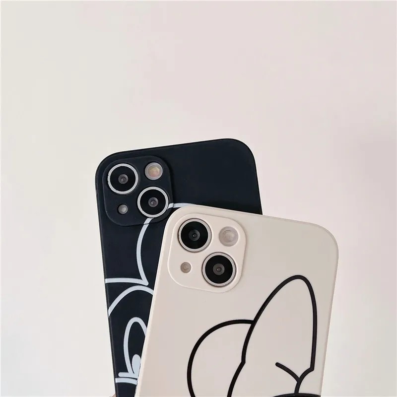 Disney-Capa de Silicone para iPhone, Mickey, Minnie Mouse, Jarra de Abelha, Desenhos Animados 3D, Capa de Proteção Suave para iPhone X, XR, 11, 12, 13, 14, 15 Pro Max