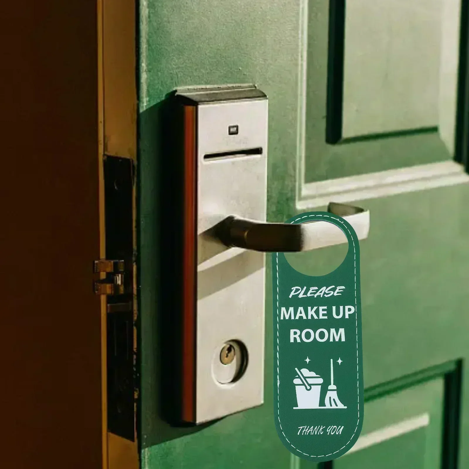 Do Not Disturb Hotel Instruction Sign Double Sided PU Leather Door Sign Hotel For Home Decor Accessory In Stock Wholesale