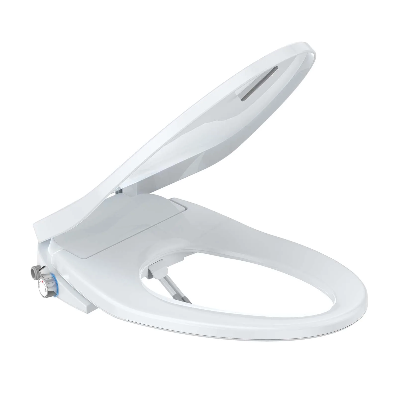 Smart Bidet Toilet Seat for Elongated Toilets, Premium Warm Water Wash, Comfortable Heated Seat, Gentle Air Dryer, Dual Self-Cleaning Nozzles, Hygienic Auto Open & Soft Close Lid,  Modern Bathroom Upgrade