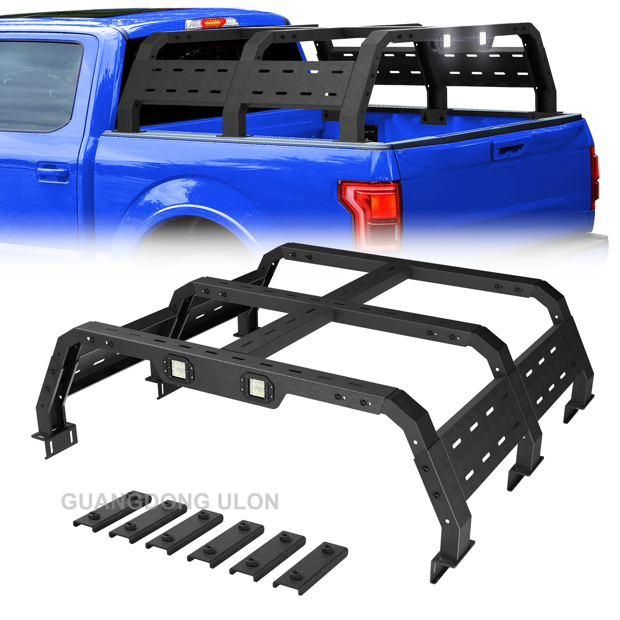 

Truck Bed Rack Off Road Pickup Auto Part for Ford F-150 Chevy Silverado GMC Dodge Ram Toyota Tundra Hilux Tacoma