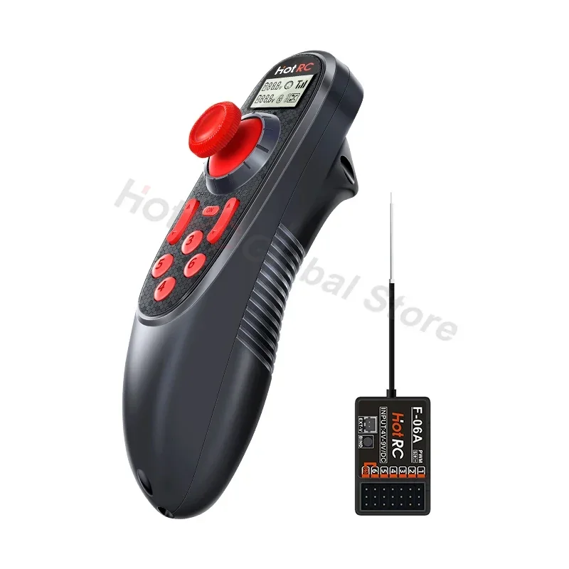 HOTRC DS-600 DS600 CH 2.4GHz FHSS Radio System Transmitter Remote Controller PWM GFSK 6CH F-06A Receiver For RC Boat