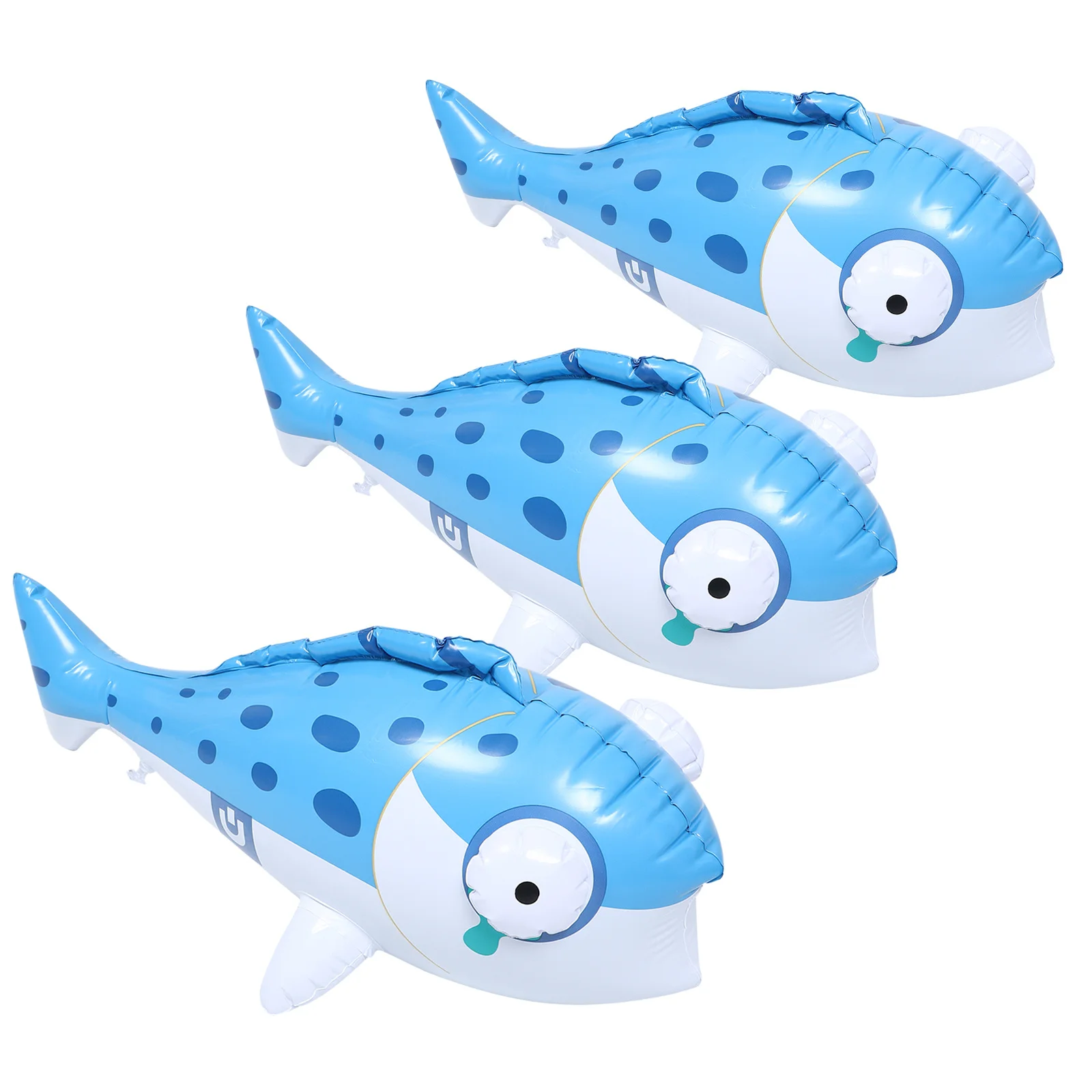 Adereço inflável grande do peixe de 3 pces-adorável companheiro flutuante do miúdo-infláveis portáteis da piscina para uso interno exterior-peixe