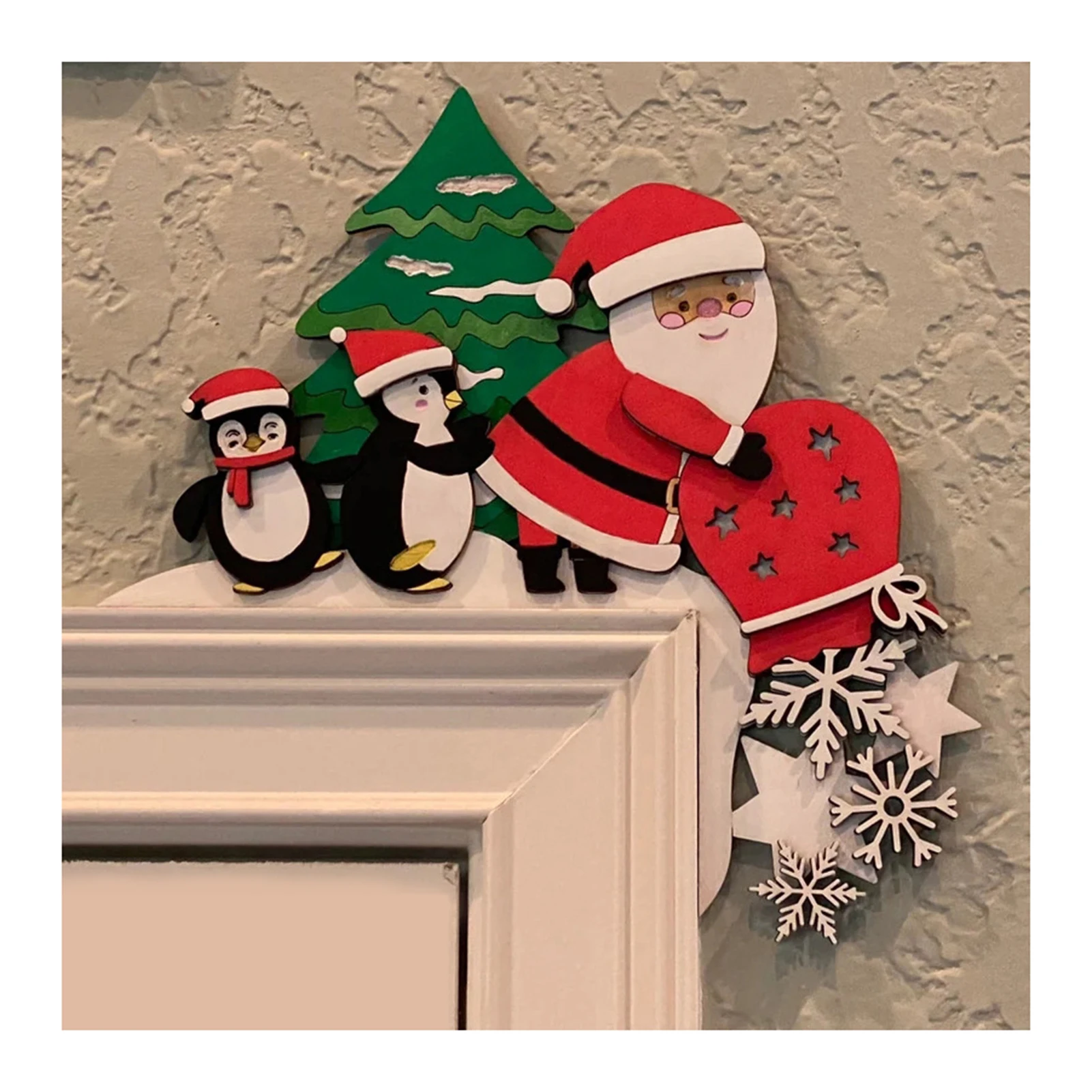 Christmas Decoration  Greeting Sign Sturdy Durable Christmas Ornament for Door Frame Decoration