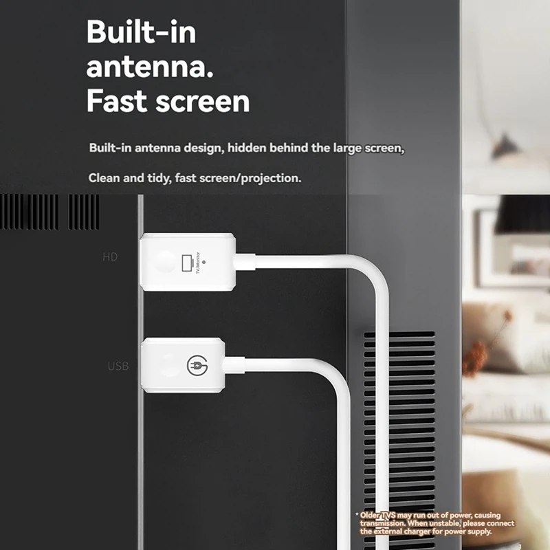 Wireless -Compatible Extender Audio Video Transmitter And Receiver Adapter For Camera PC To TV Monitor Projector