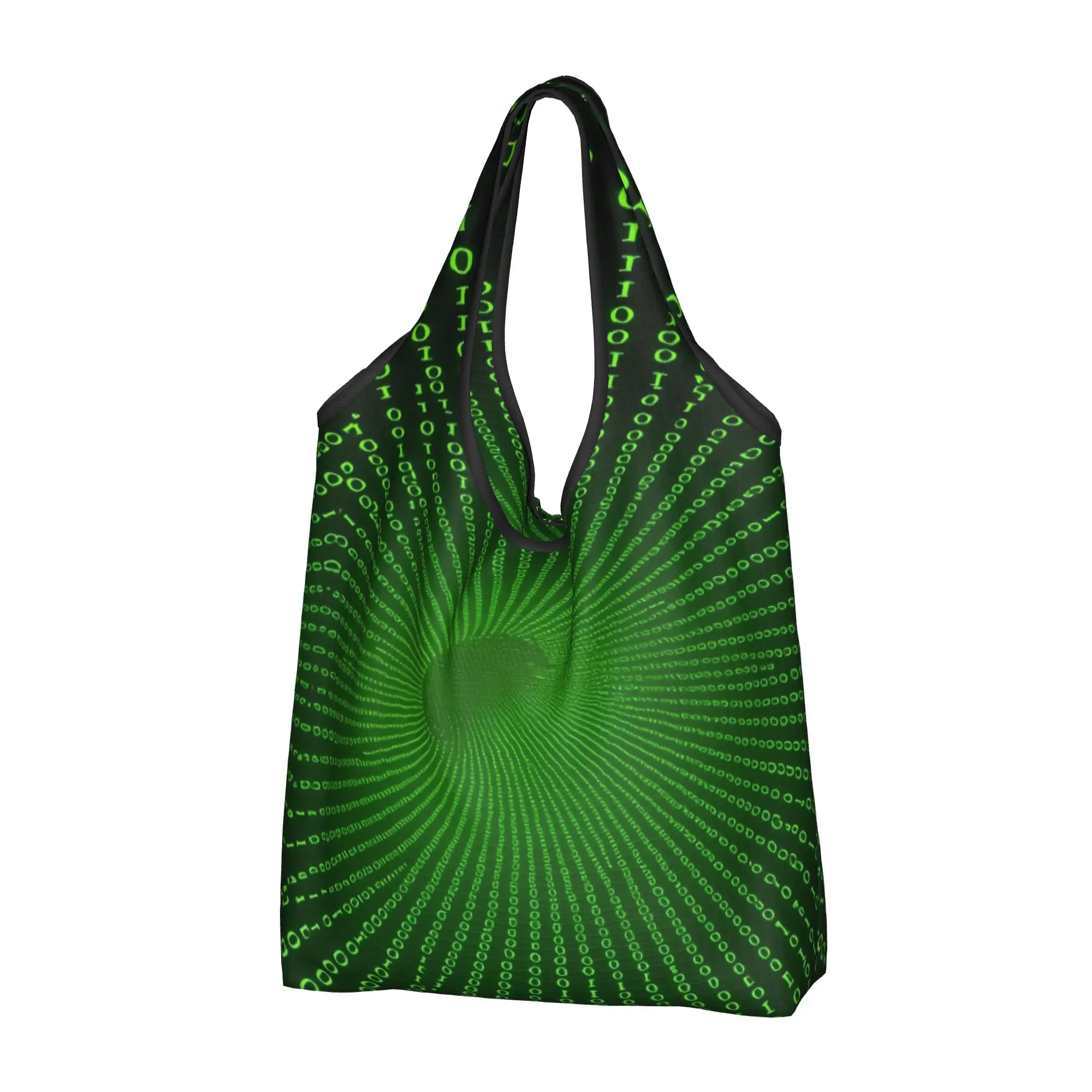 3D Optical Illusion Groceries Shopping Bags Kawaii Shopper Shoulder Tote Bag Big Capacity Portable  Handbag