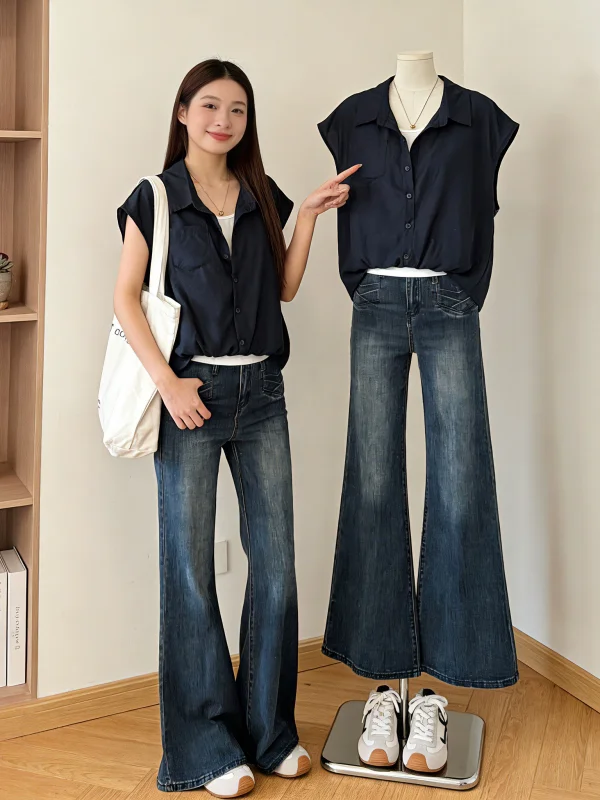 

Summer New plus Size Women's Shirt Korean Style Regular Sleeve V-Neck Irregular Hemline Short Shoulder Length Casual Top