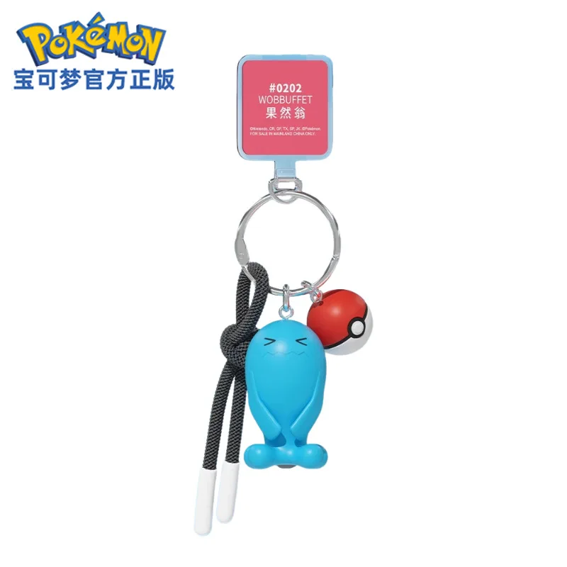 Genuino Pokemon Scorbunny Portachiavi Grookey Riolu Sobble Wobbuffet Cubone Anime Action Figure Giocattolo Portachiavi Fragranza Ciondolo Regalo