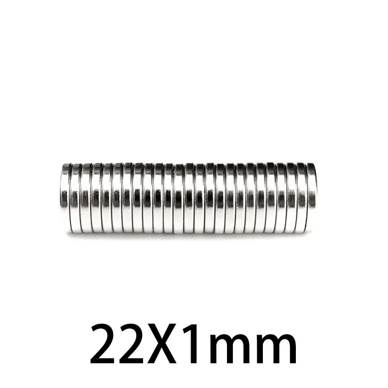 

Сильный цилиндр, редкоземельный магнит, 100/150 шт., 22x1 мм, круглый неодимовый магнит на холодильник, 22x1 мм, магнит N35, 22*1 мм