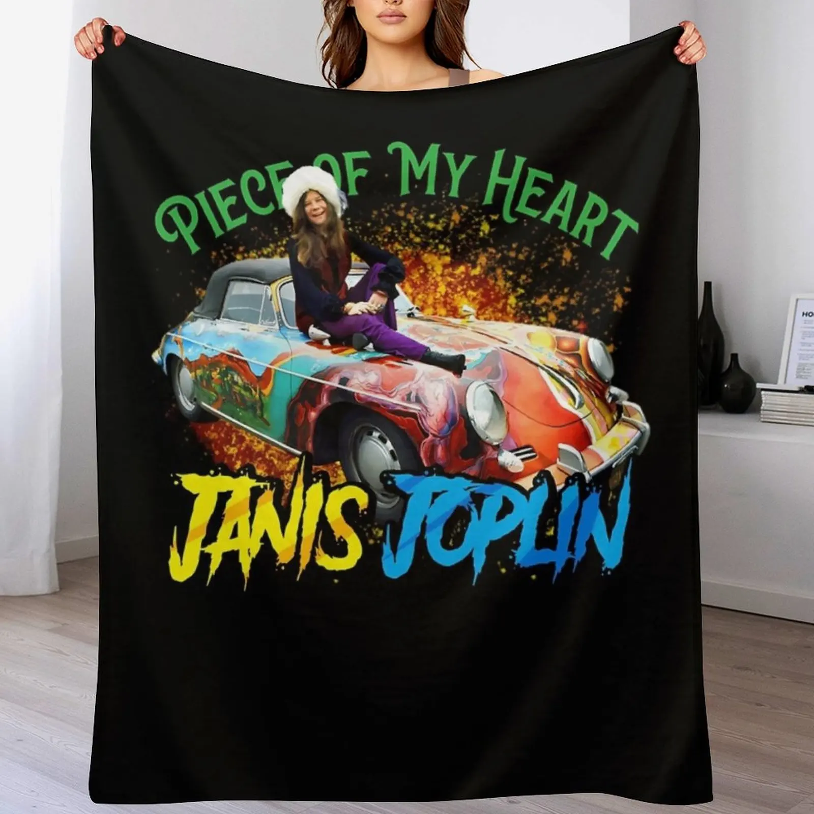 Janis Joplin-Janis Joplin Throw Blanket