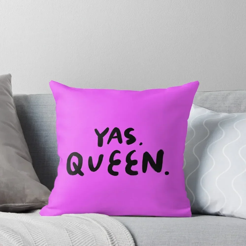 Yas. Queen. Throw Pillow christmas pillowcases Pillows Aesthetic pillow