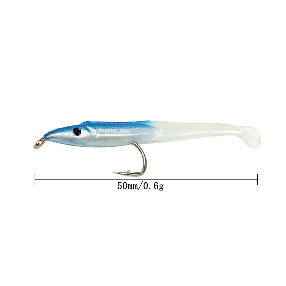 SUNMILE 15 stücke 0,6g 50mm Aal Weiche Köder Köder Angeln Köder Pesca Peche Tackle Wobbler Fisch Karpfen leurre Souple Isca Künstliche – Detail 3
