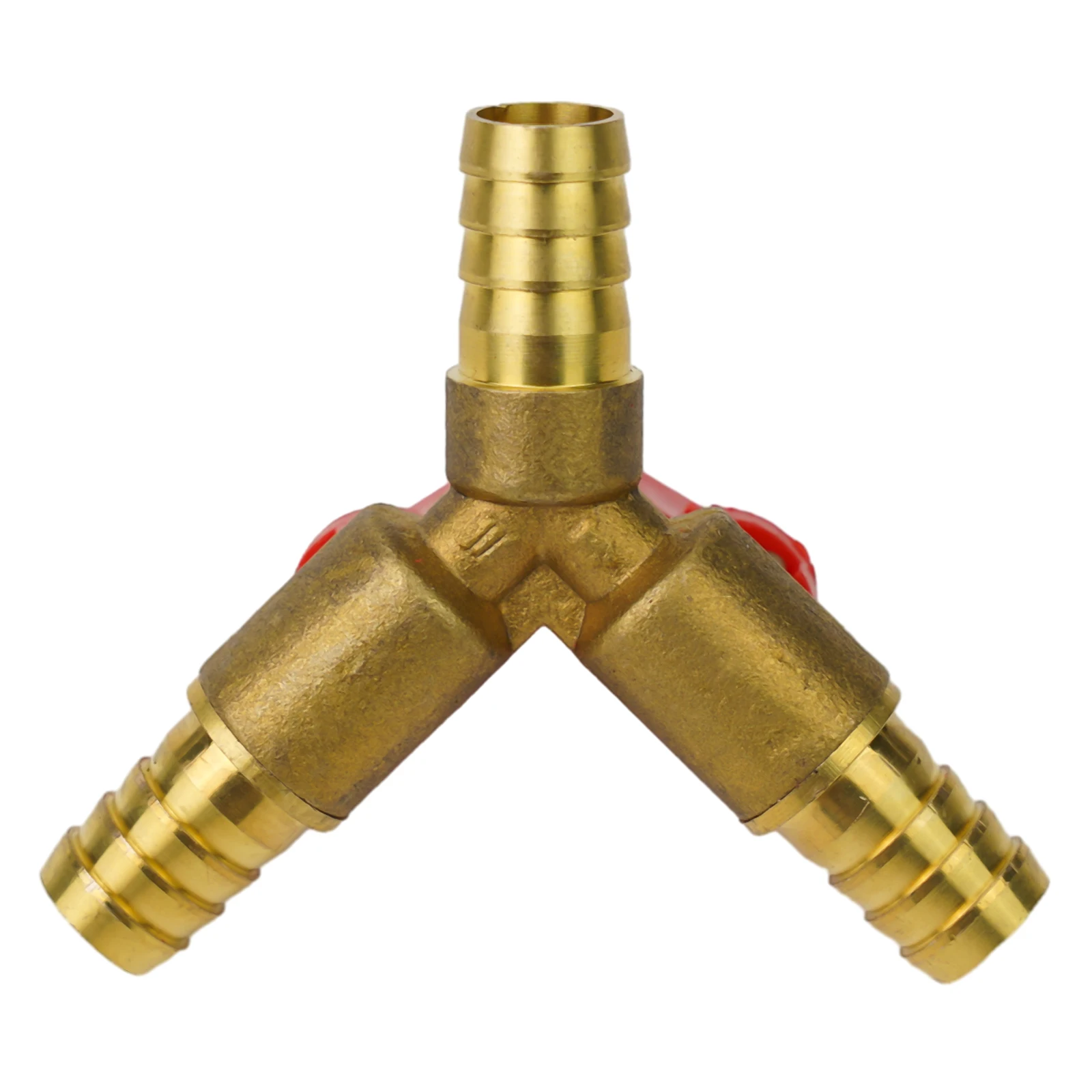 12mm Brass 3 Way Ball Valve Y Connector Shut Off Valve for Fuel Air Water Gas Applications with Brass Construction