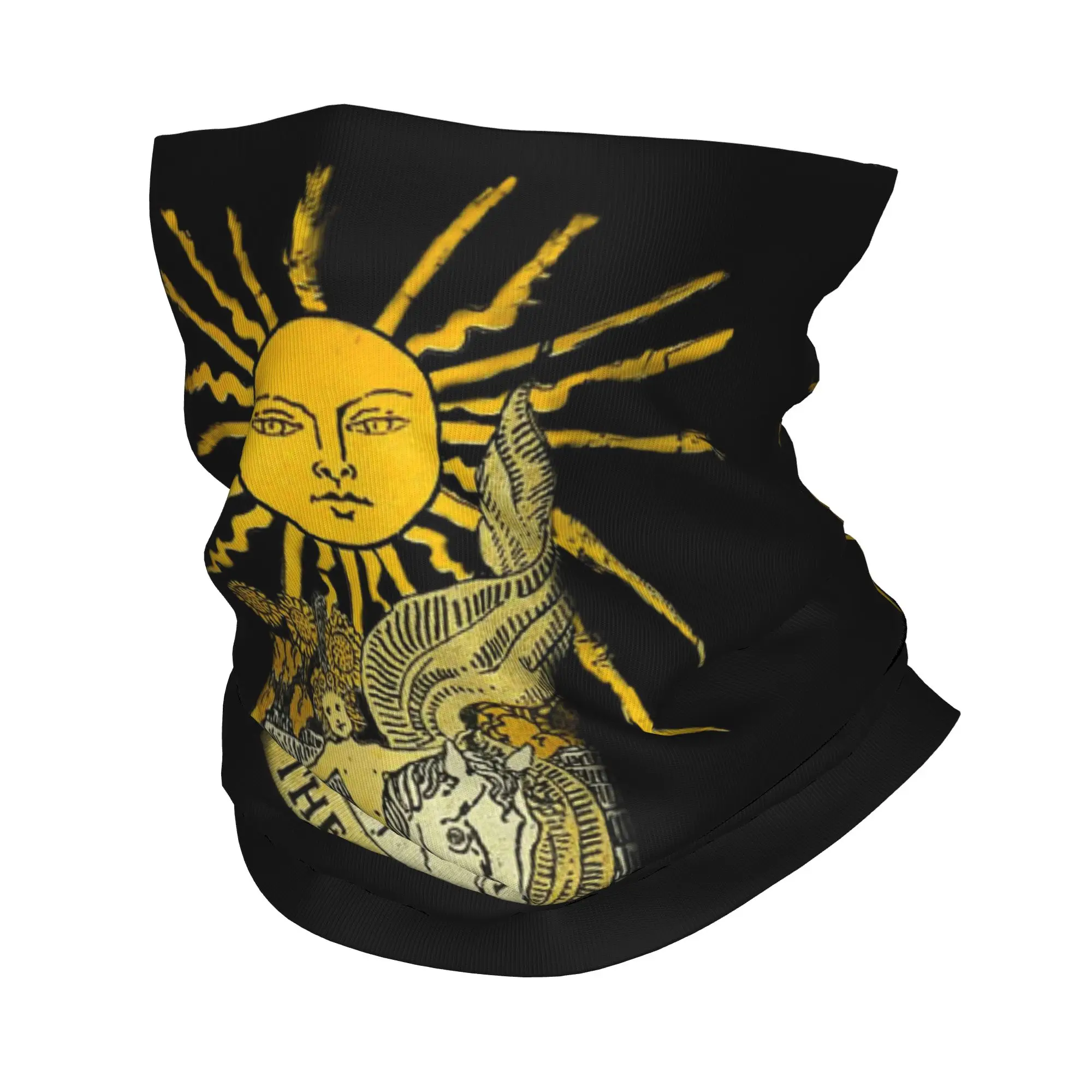 Tarot Card The Sun Major Arcana 19 XIX Bandana Neck Cover Printed Magic Scarf Multi-use Balaclava Hiking Fishing Unisex Adult