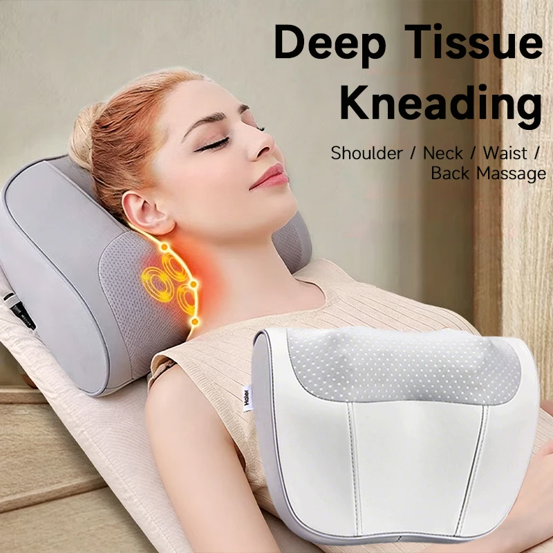 

Haier 6D Neck and Back Massager Smart Sleep Aid with Full Body Heating Electric Deep Tissue Massage for Neck Care