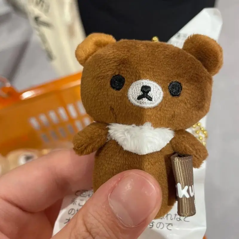 Offre spéciale Rilakkuma porte-clés en peluche ours brun mignon mode téléphone pochette charme voiture porte-clés doux en peluche Animal cadeau pour enfants ﻿