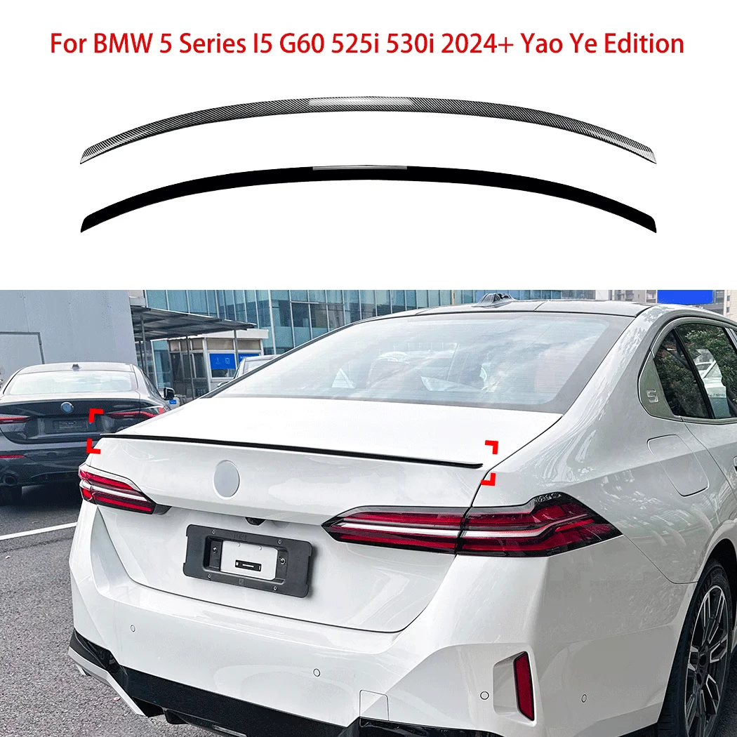 

Car Top Rear Wing Spoiler Fixed Wind Wing For BMW 5 Series I5 G60 525i 530i 2024+ Yao Ye Edition Guard Styling Roof Trunk Wing