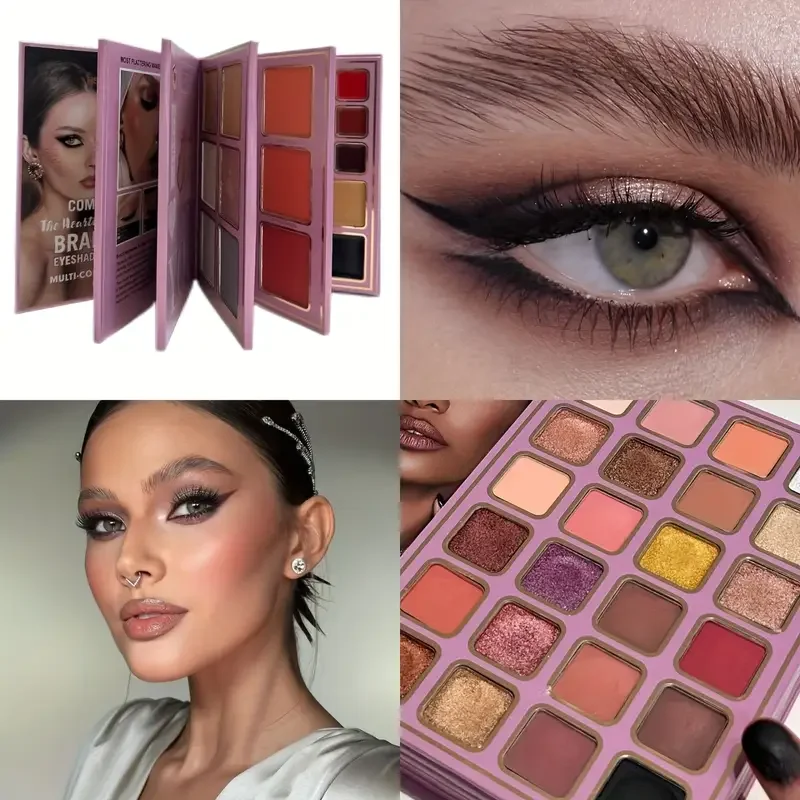 78 Colors Glitter Eyeshadow Palette Matte Waterproof Bookish Eyeshadow Palette Collection Blush All-in-One Multi-Color Makeup