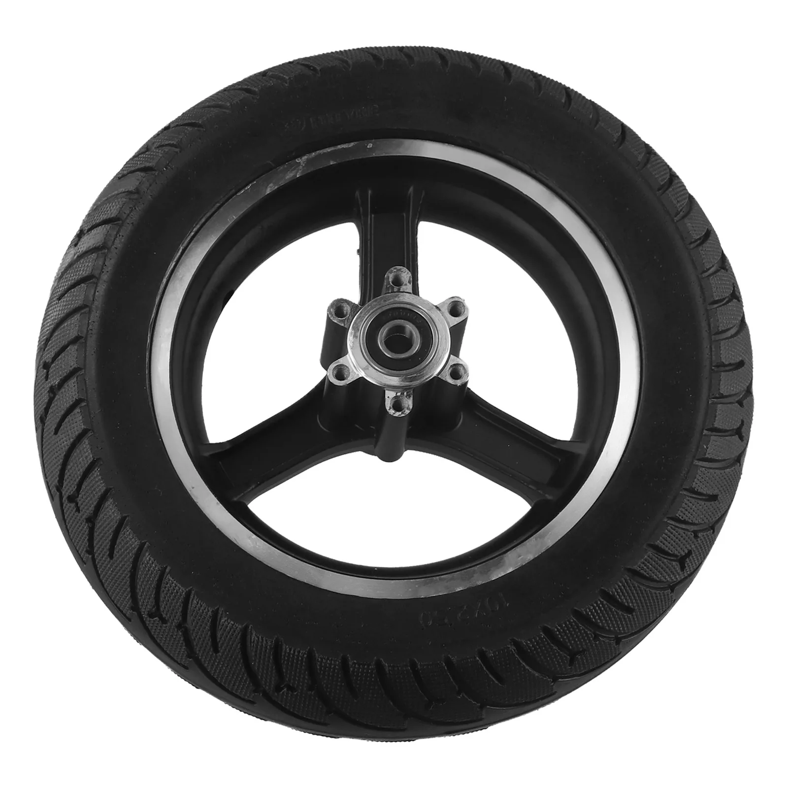 

Solid Tire Rubber Spare Parts Tubeless 10 Inch 10X2.50 25*6cm Accessories Aluminum Alloy Black Electric Scooters