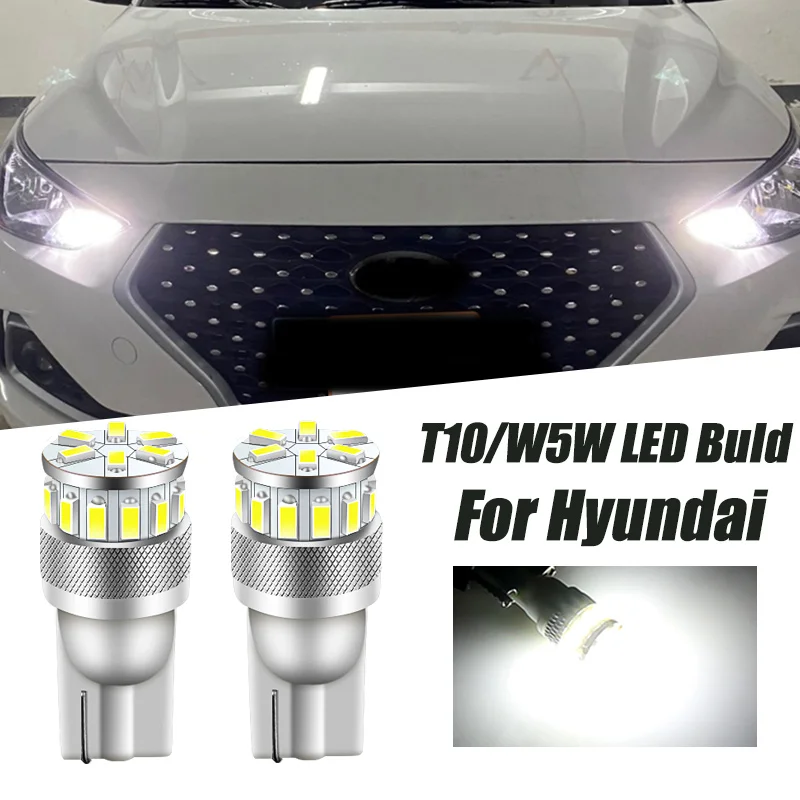 2pcs LED Clearance Light Parking Lamp Canbus W5W T10 For Hyundai Matrix Tucson 2004-2013 Solaris 2017-2021 Genesis Getz Grandeur