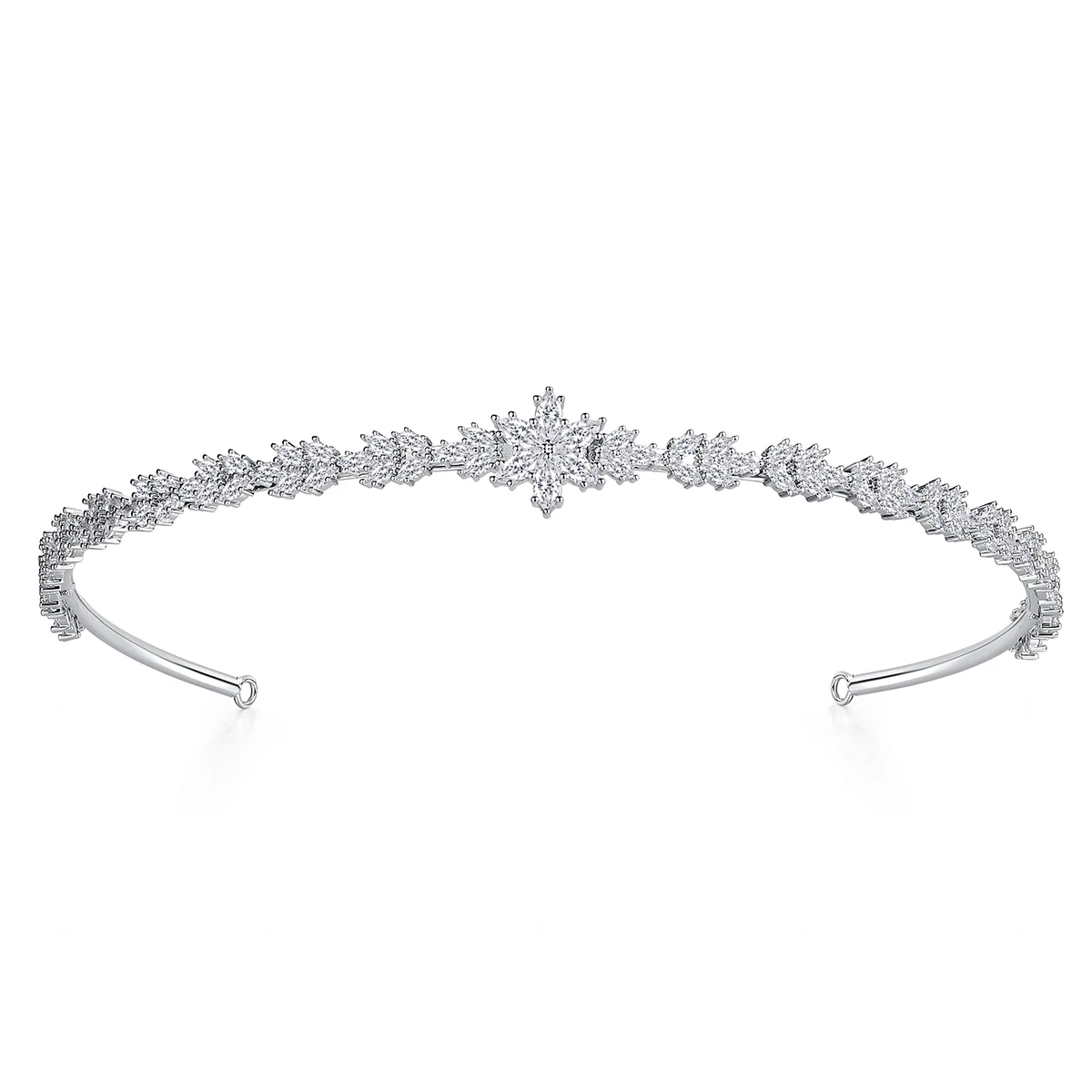 LUOTEEMI  Wedding Bridal Tiaras Luxury Cubic Zirconi Princess Queen Pageant Clear CZ Fashion Headband Hair Accessories for Girls