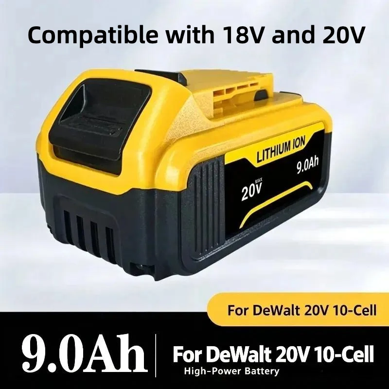Replacement Lithium‑ion Battery 9.0Ah For DeWalt 18V‑20V Power Tools