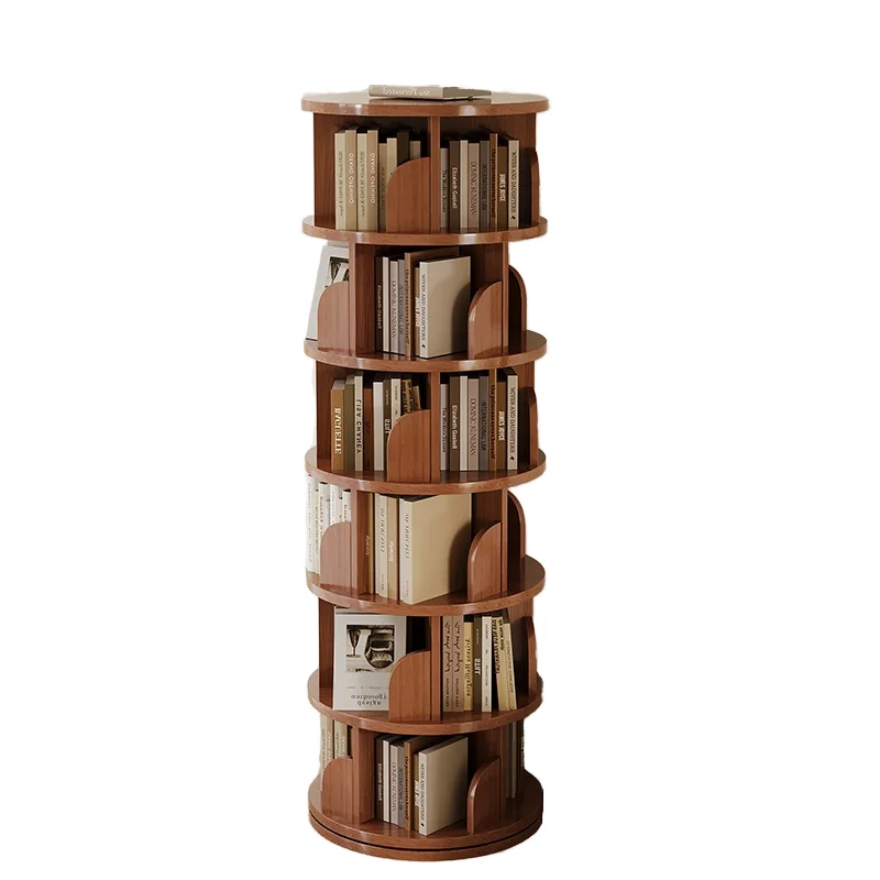 

A floor-to-ceiling rotating 360-degree bookshelf corner shelf children's living room household simple locker