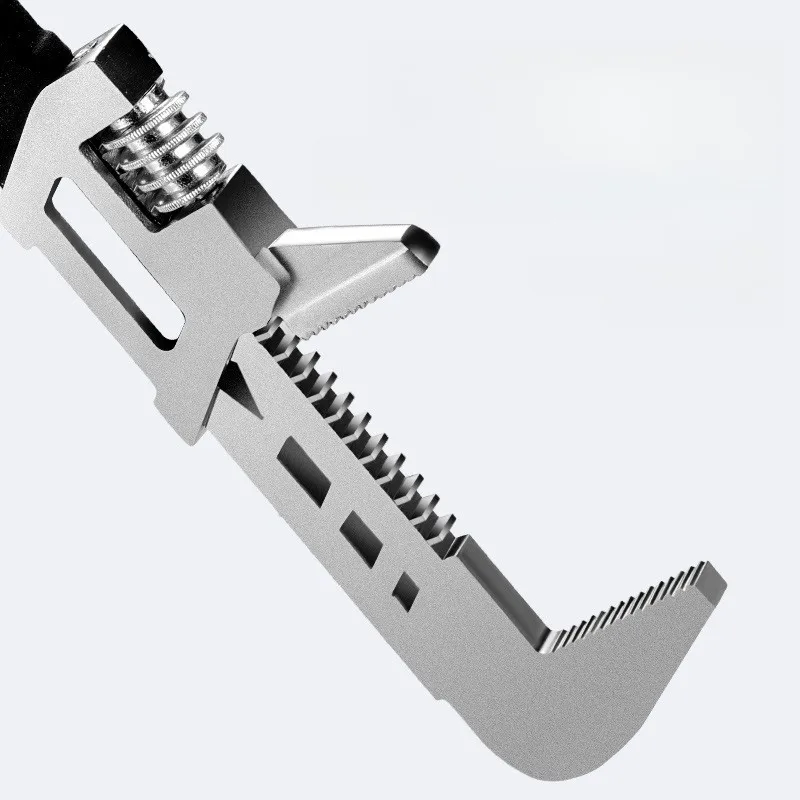 Industrieller Verstellbarer Schraubenschlüssel 25cm 30cm 37,5cm Hochkarbonstahl-Konstruktion Schwenkbarer Kopf Ergonomischer Rutschfester Griff