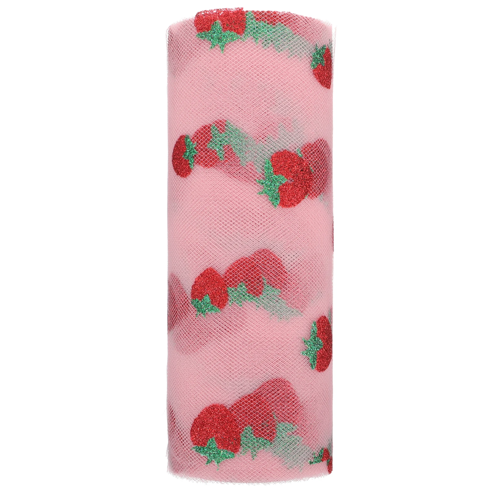 

Photo Background Cloth 100 Polyester Mesh Roll Yarn Clothes Decor Material Strawberry Pattern Easy Storage Use Creative