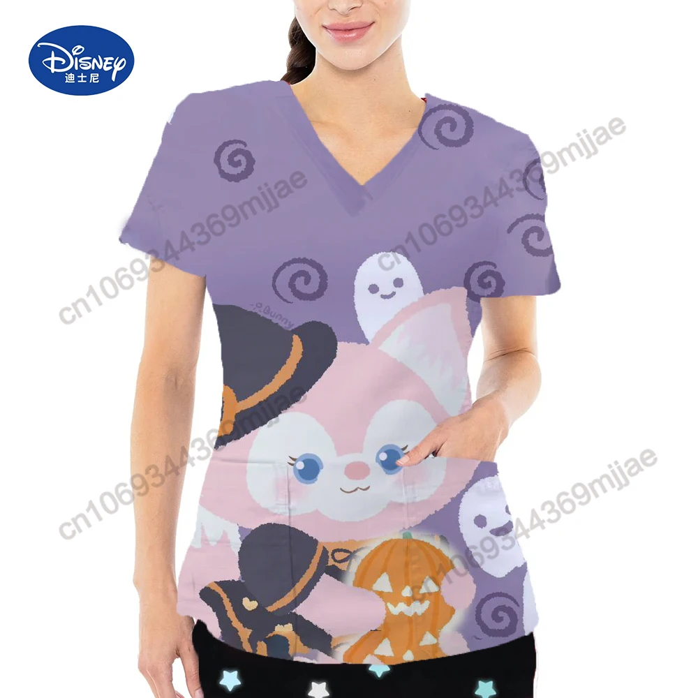 Uniforme d'Infirmière Style Disney pour Femme, Chemisiers d'Été, Économie Graphiques de Poche, Vêtements de Mode Coréenne, Haut Kpop Yk2, Y-Y2K, 2023