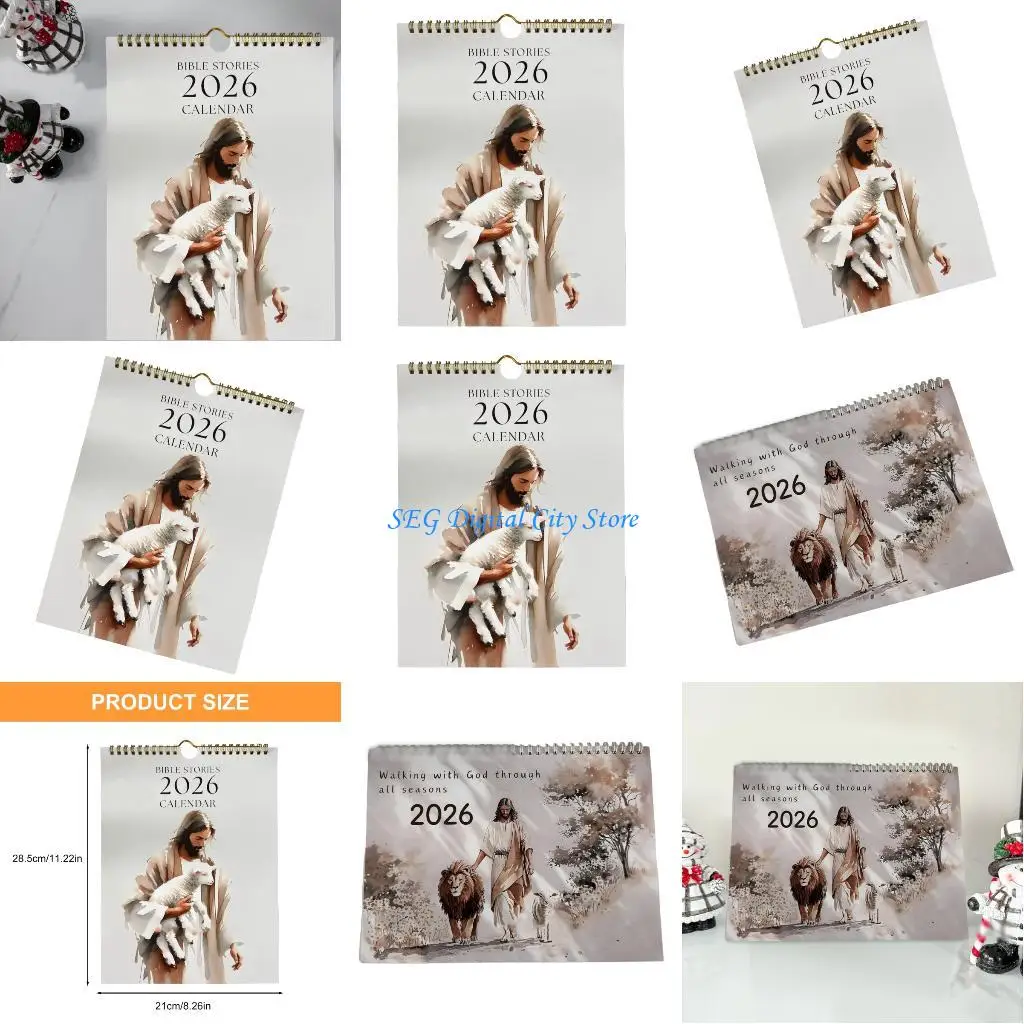 

U75B 2026 Inspirational Calendar Wall Hanging Monthly Calendar Planner 8.26x11.22Inch for Office School Home Wall Decoration