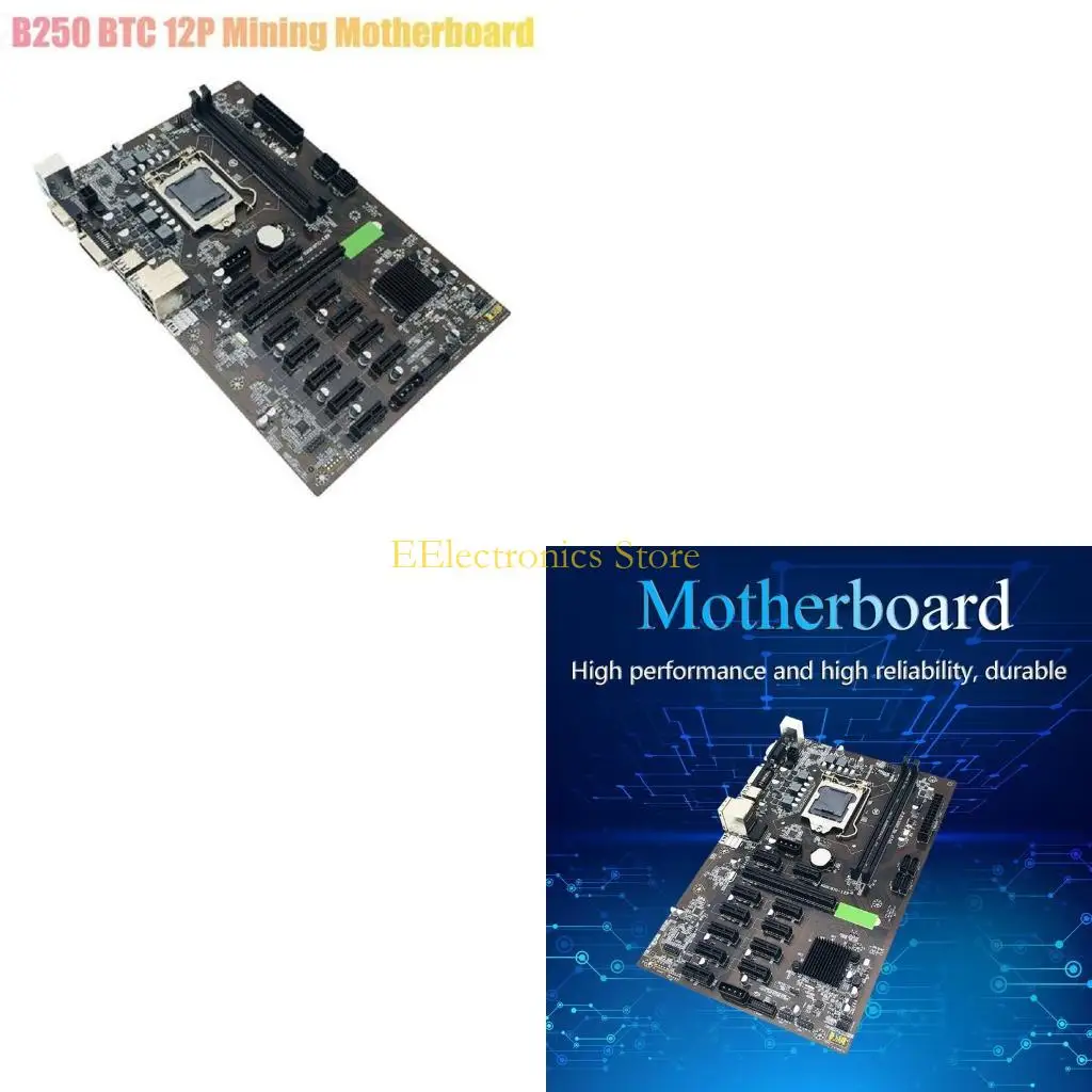 

B03C B250 BTC Mining Motherboard LGA1151 DDR4 Memory 12 PCI-E Video Slots for Mining