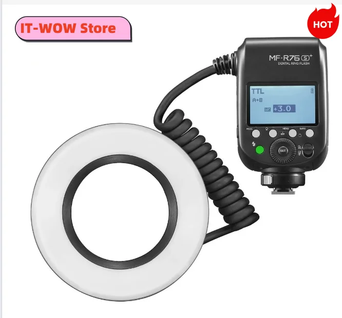 

Godox MF-R76S+ Dental Macro Ring Flash for Sony|Equipped with 2.4 GHz wireless transmission