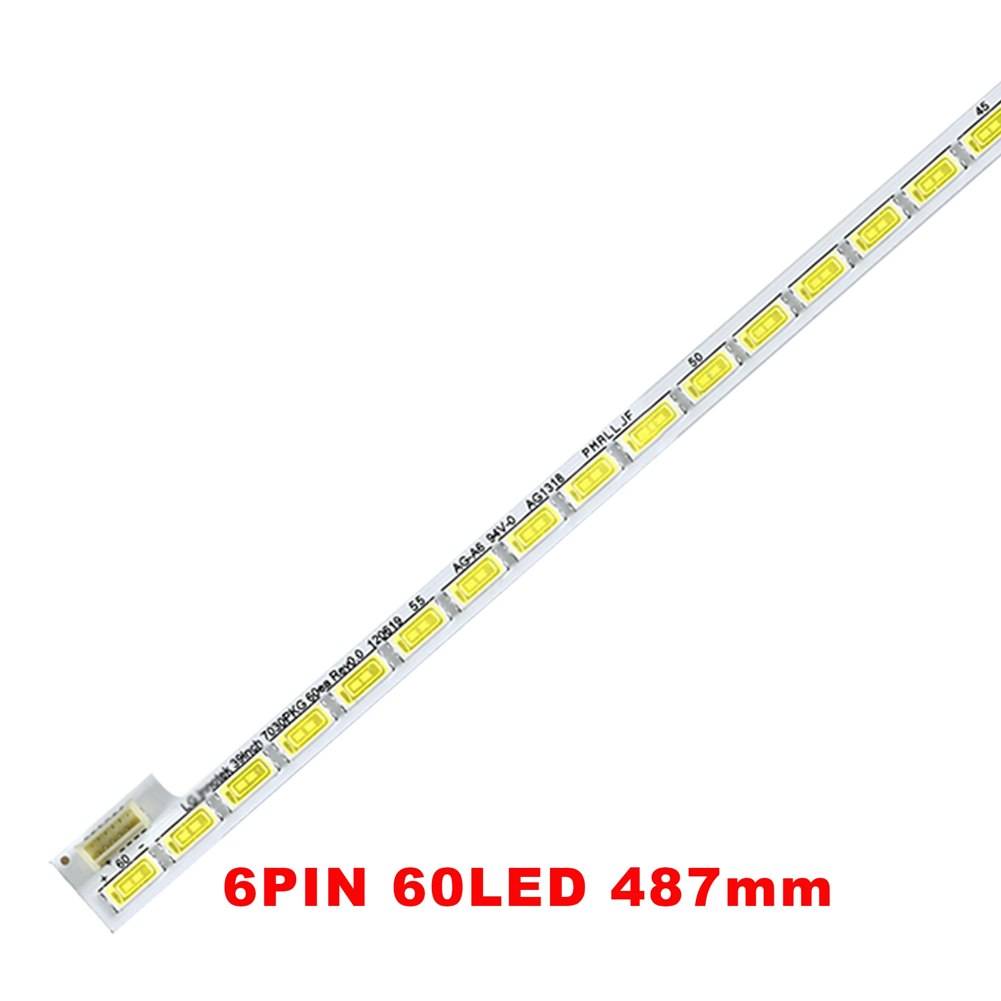 New 487mm 60leds LED strip For innotek 39inch 7030PKG 60ea Rev0.0 73.39T03.003-0-JS1 FOR T390HVN01.0 39inch GLB 60LED