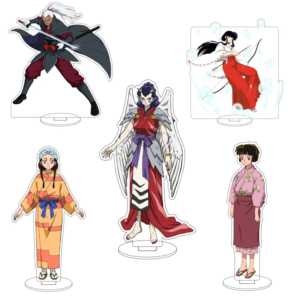 Figura acrílica de 16CM del anime Inuyasha, Higurashi Kagome, Inuyasha, Kirara, Sango, Sesshoumaru, regalos, adornos navideños