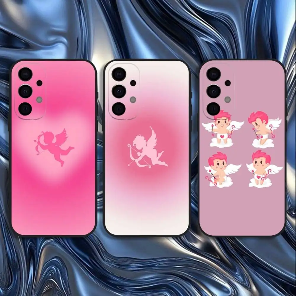 

Чехол для телефона Love Angel Cupid для Samsung S25, S24, S21, S22, S23, S30, Ultra, S20, Plus, Fe, Lite, 5G, черный чехол