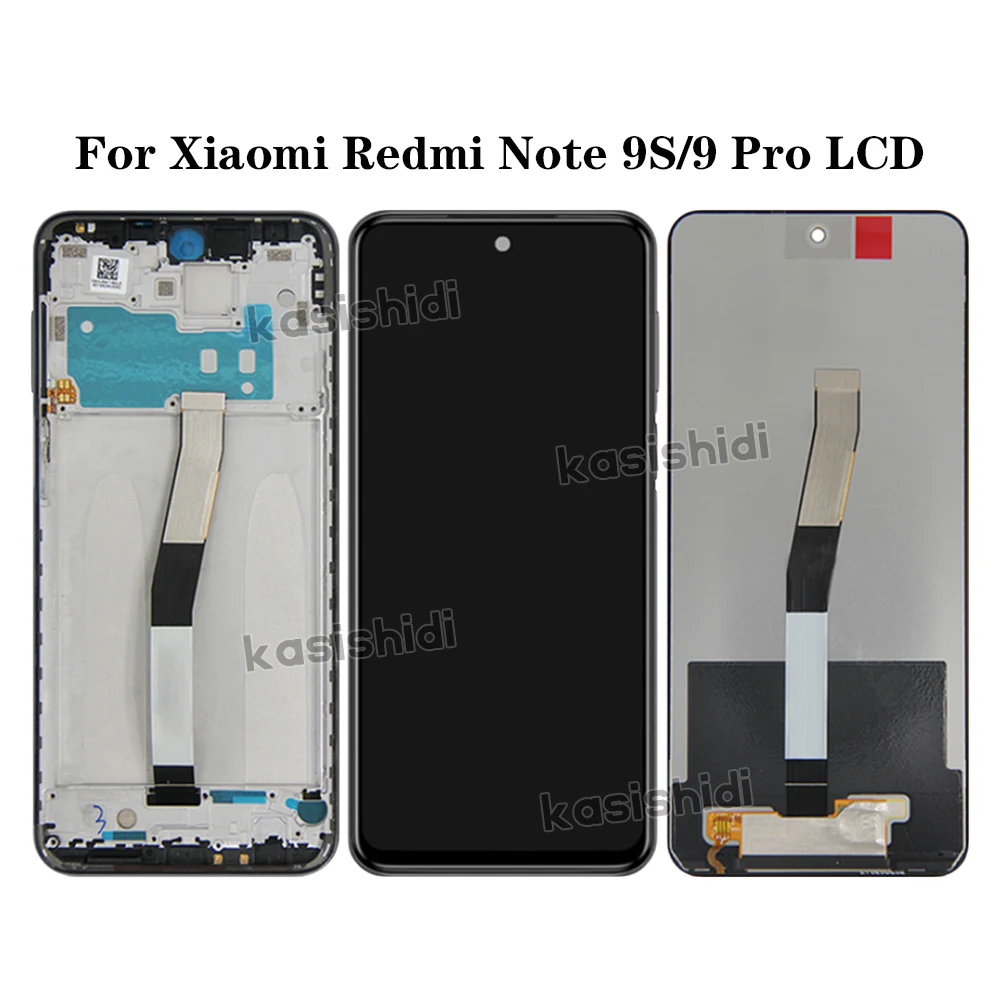 AAA+ For Xiaomi Redmi Note 9S Display For Redmi Note 9 Pro LCD Touch Screen Digitizer Replacement Parts M2003J6A1G M2003J6B2G