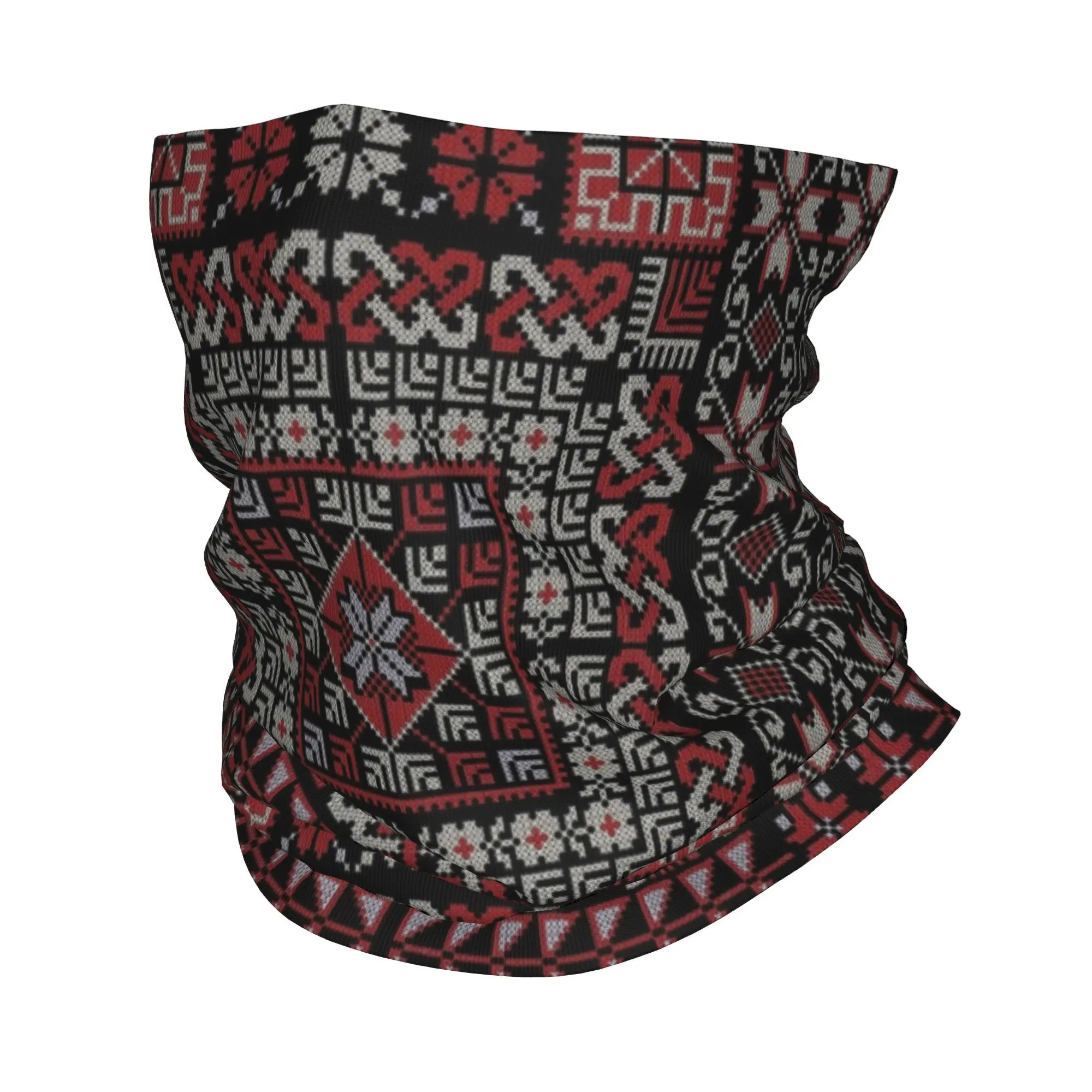 

Palestiniand Tatreez Bandana Neck Gaiter Printed Palestined Wrap Scarf Multifunctional Cycling Scarf Unisex Adult All Season
