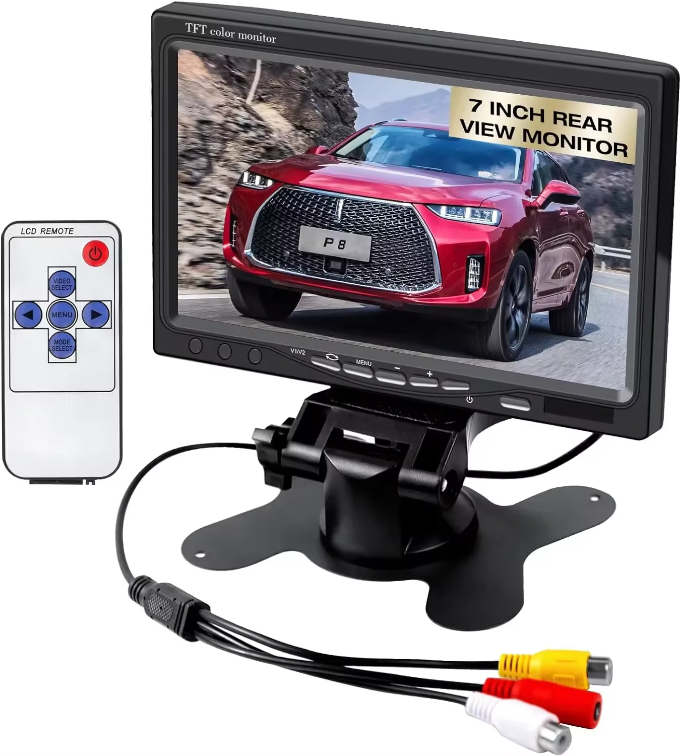 LaBu Official-Website 7 inch Car Monitor With HD And AV Truck Tarking System Universal Multimedia Secondary Monitor