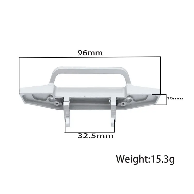 giftnew Metal Front Rear Bumper for 1/18 RC Crawler Car TRX4-M TRX4M Upgrade Parts,Red