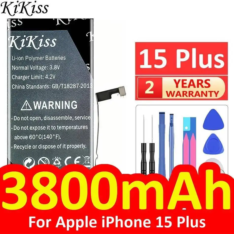 

Надежный аккумулятор для мобильного телефона Apple iPhone 15 Plus A2847 A3093 A3094 A3096, 3800 мАч